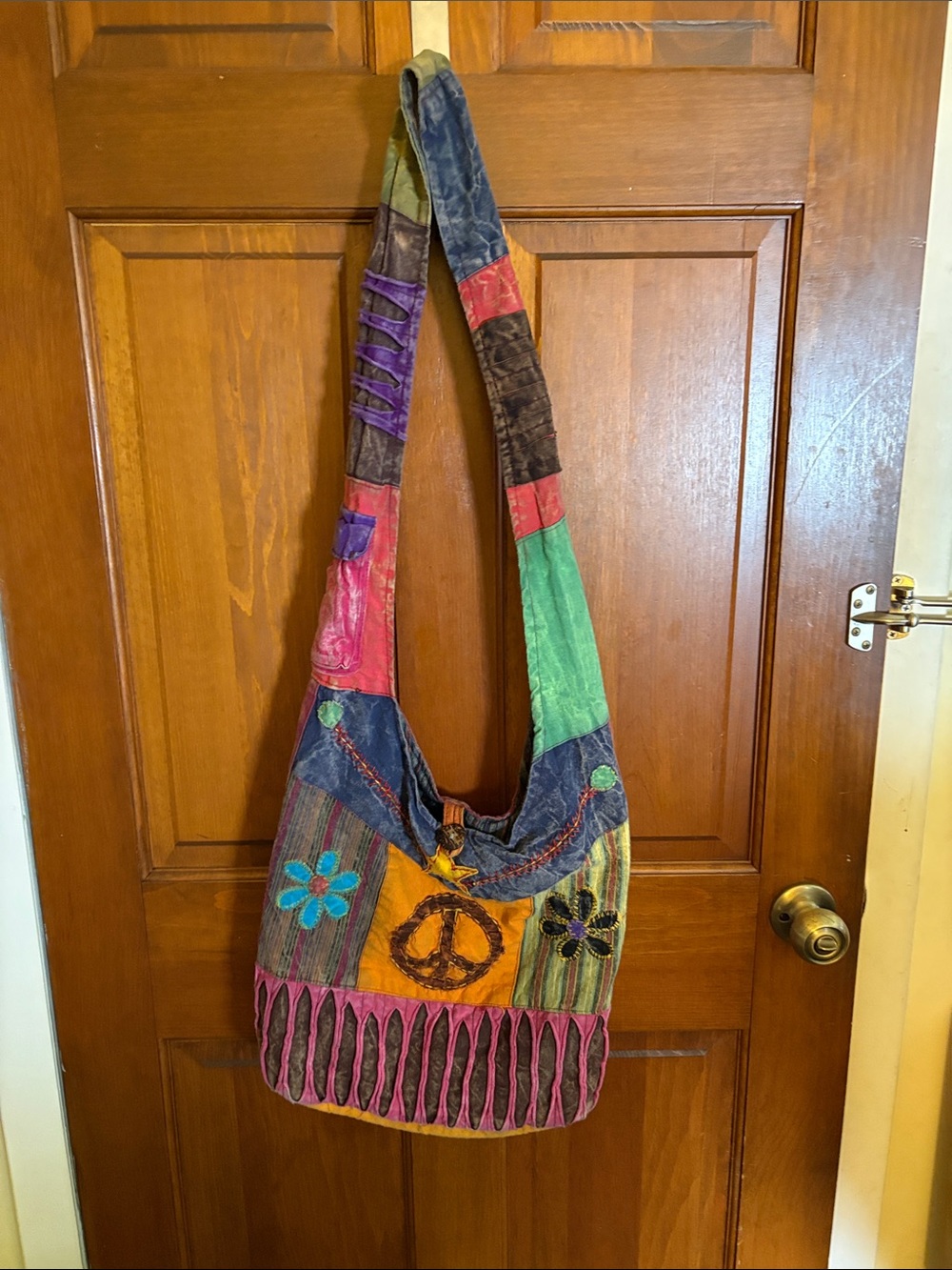 Bohemian Patchwork Multicolor Hobo Bag
